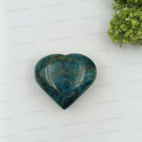 Blue Apatite Heart and Palm Stone