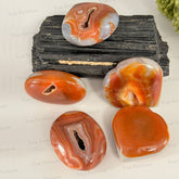 Carnelian Heart and Palm Stone