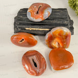 Carnelian Heart and Palm Stone
