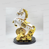 White and Gold Victory Wealth Horse