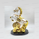 White and Gold Victory Wealth Horse