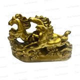 Charmed Golden Running Horses